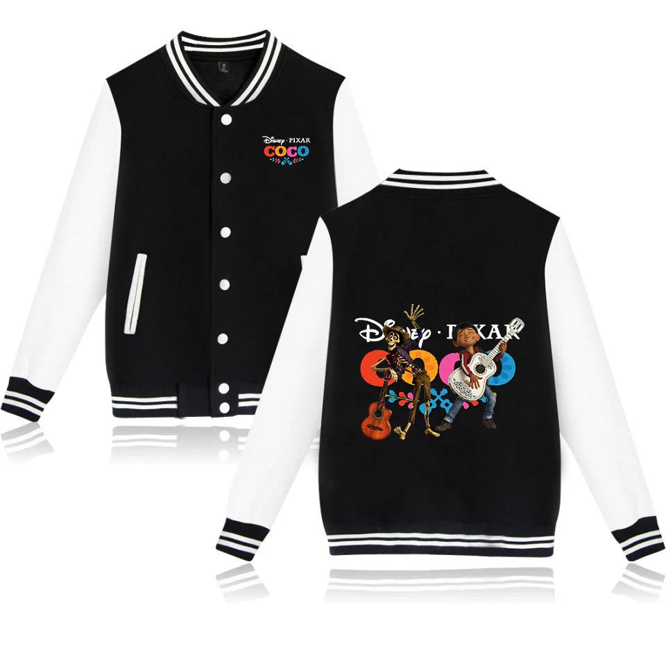 Coco Varsity Baseball Bomber Jacket Men Women Hip Hop Harajuku Jackets Kids Boys Girls Single Coats