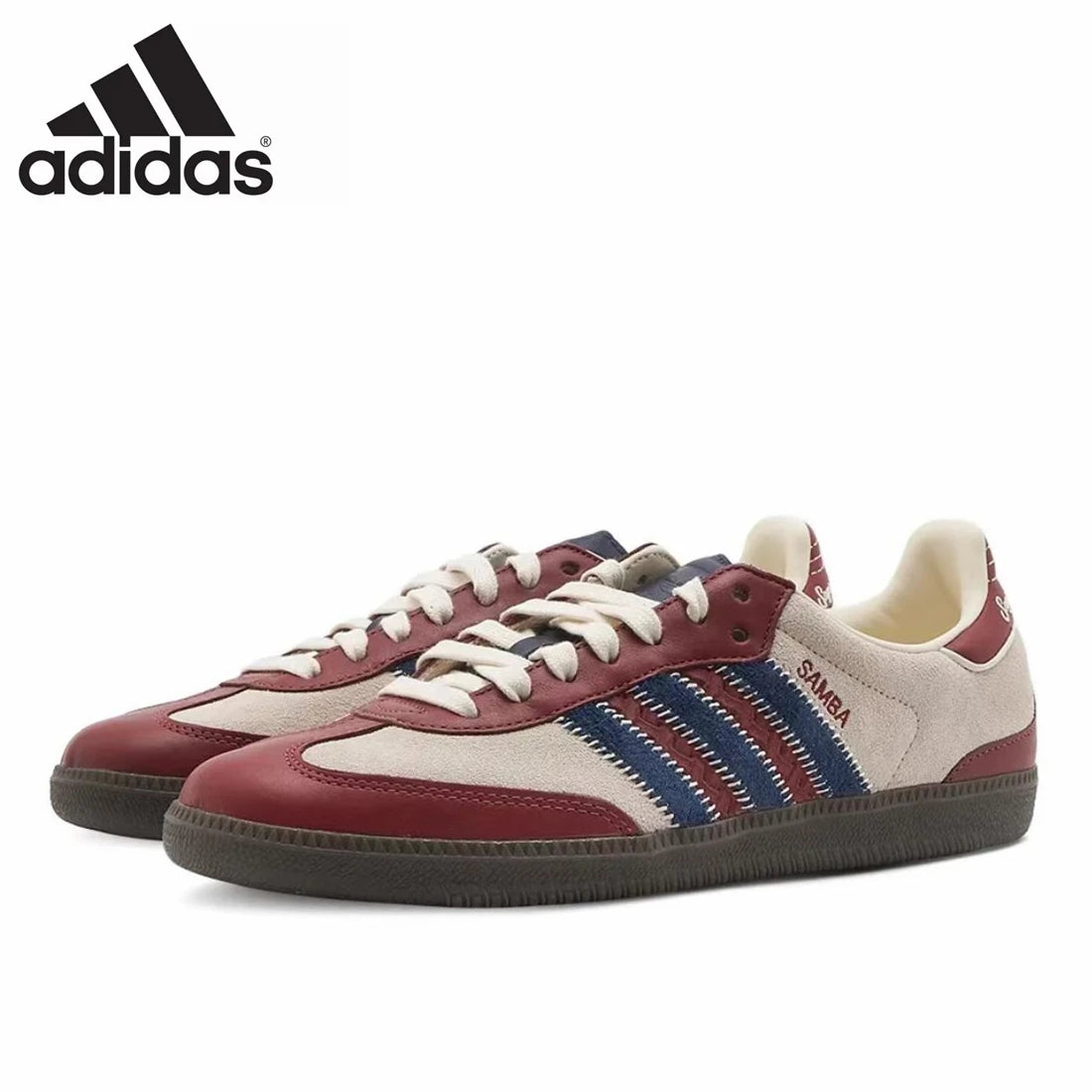 adidas Samba OG notitle Maroon German Training Shoes Retro Versatile Sports and Casual Board Shoes sneakers