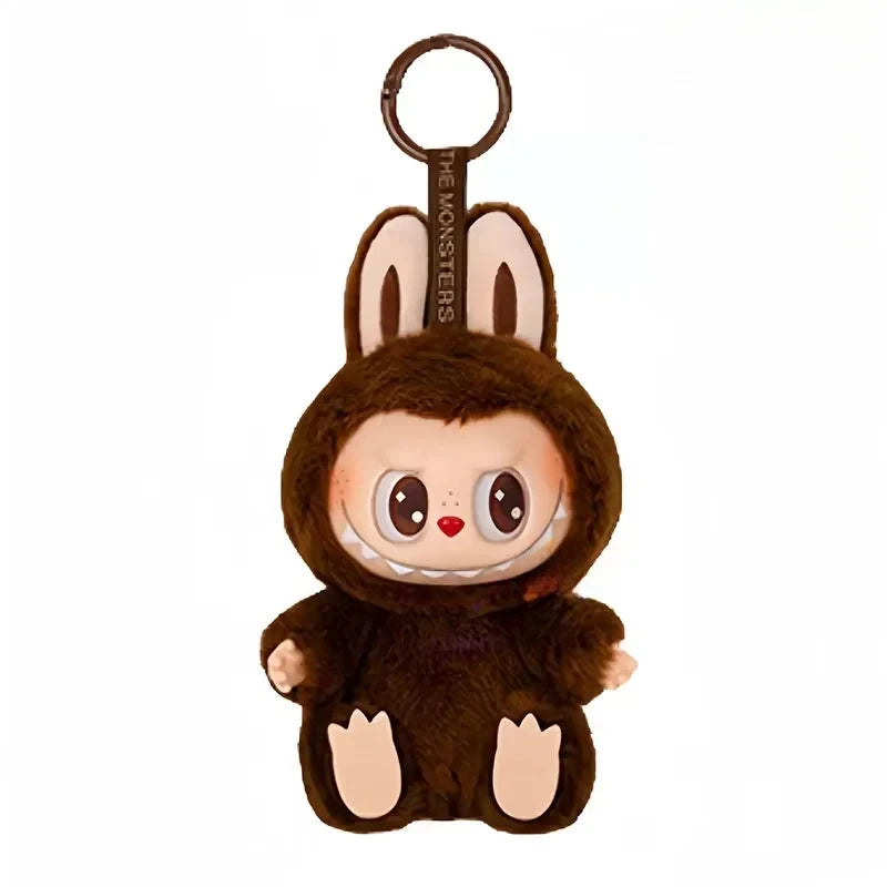 Anime Figure Labubu Have A Seat Series Pendant Flocking Doll Model Toy Kawaii Monster Replica Keychain Toy Birthday Gift New