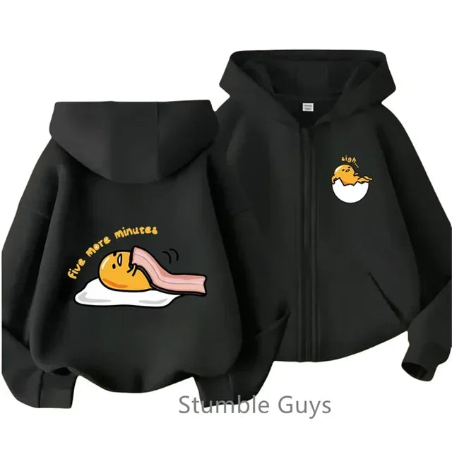 2025 New Kero Kero Keroppi Zipper Hoodie Kids Clothes Boys Fashion Girls Sweater Casual Long Sleeve Anime Sonic Trucksuit