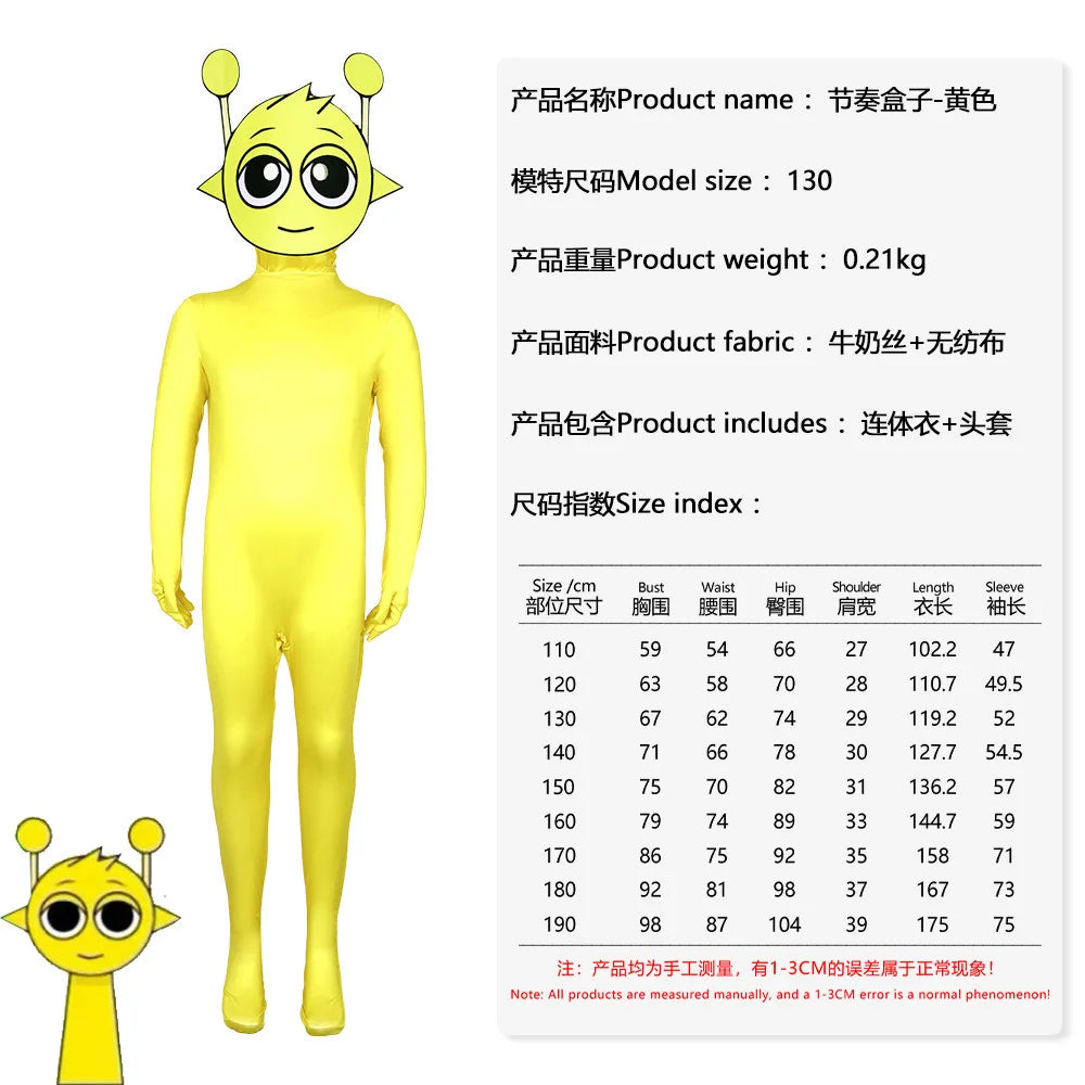 Sprunki Jumpsuit Sprunki Cosplay Costumes Sprunki Incredibox Cosplaly Jumpsuit For Kids Adults Clothing Sprunki Wenda  Cosplay