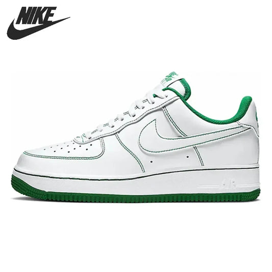 NIke Air Force 1 Skate Shoes High for Men and Women, Comfortable Unisex Sneakers, Cold White, Emerald