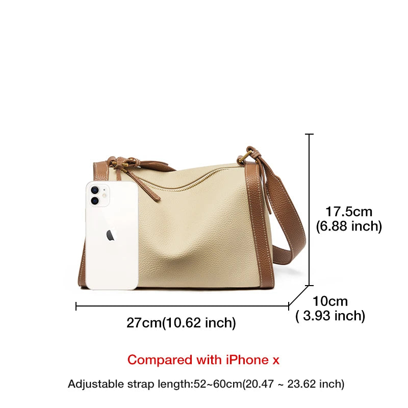 Soft Fashion Crossbody Female  Bag With Wide Strap