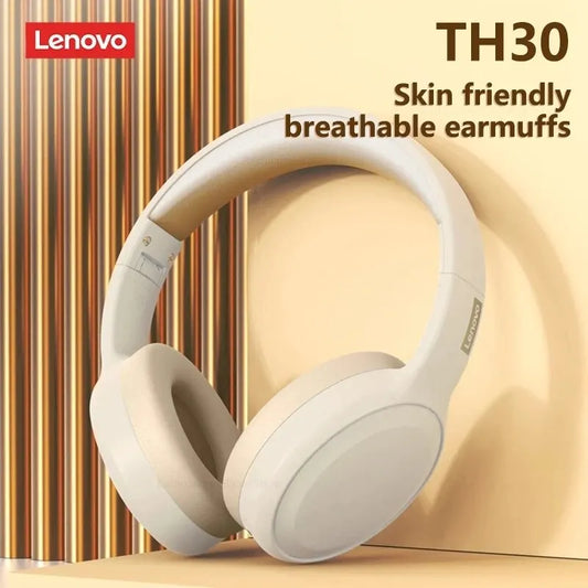 Lenovo TH30 Wireless Headphones Bluetooth 5.3 Earphones Foldable Gaming Headset Sport Headphone with Mic Music Earbuds Original