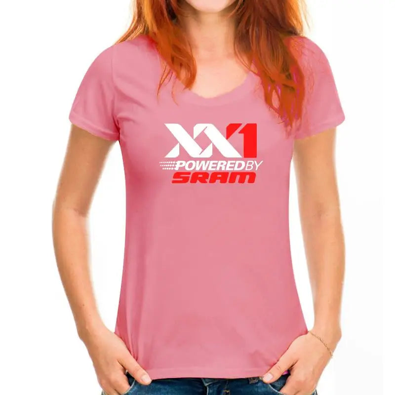 Fashion XX1 Poweredby Sram Mtb Bike Grafisk T-shirt Herre Klassisk Sort