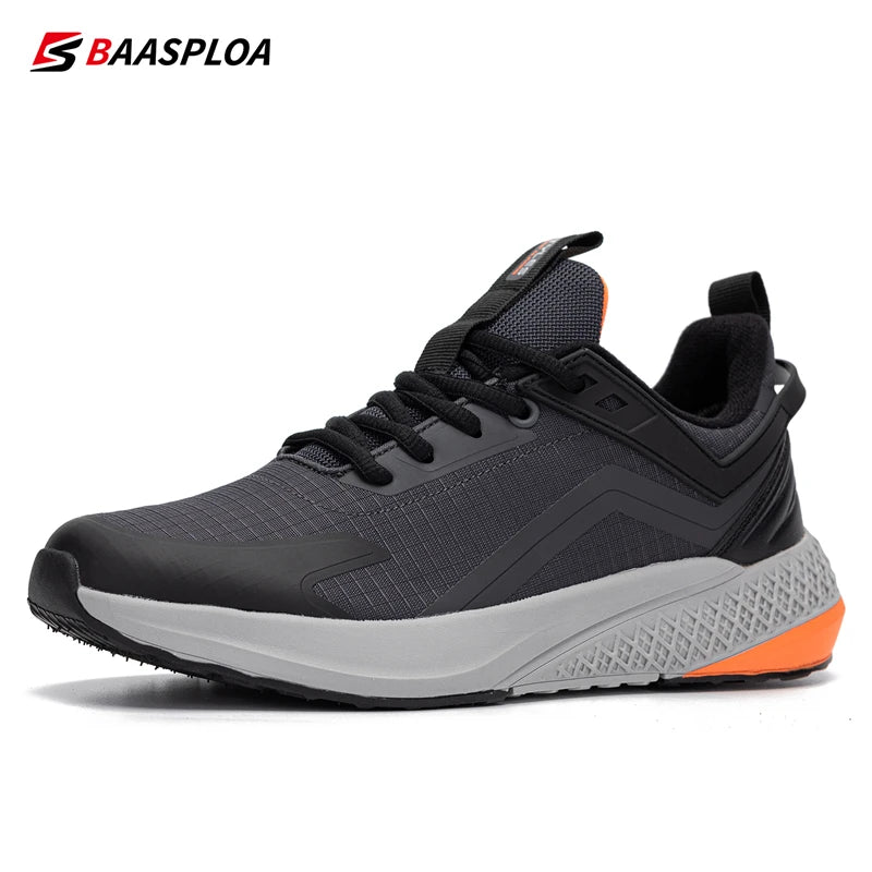 Baasploa 2021 New Design Men Outdoor Running Shoes Non-slip Wear-resistant Casual Shoes Lightweight Male Fashion Walking Shoes