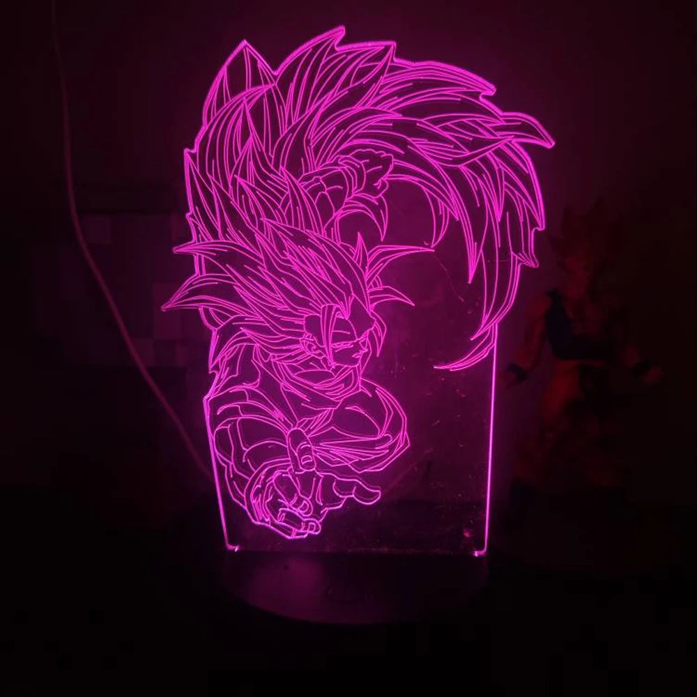 Anime Goku Vegeta Dragon Ball Z Super Saiyan 7/16 color remote control 3D Lamp LED Night Light Goku Jiren Broly Table Lamp Gift