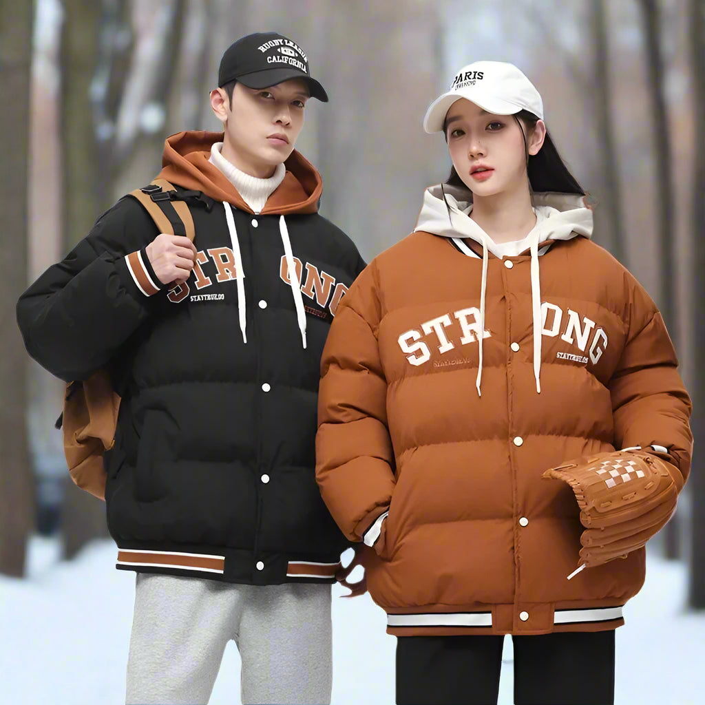 Baseball Uniform Cotton Parkas Hoodies Man Jackets Couple Keep Warm Winter Waterproof Coat Sports Women Outerwear Thick Clothing