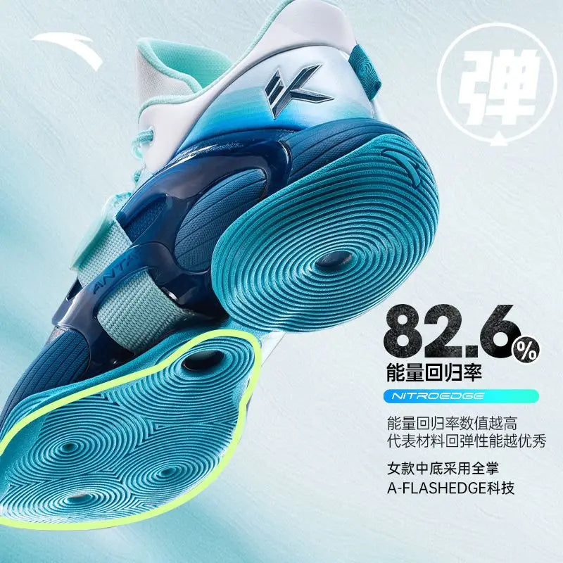 Anta Water Flower 5-Inch Nitrogen Technology Basketball Shoes Men New Lightweight Rebound Professional Combat KT Sneaker Indoor