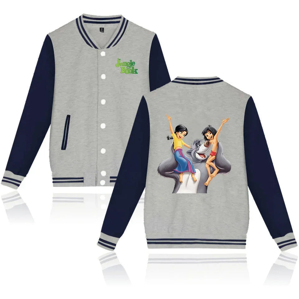 The Jungle Book Baseball Jacket Men Women Hip Hop Harajuku Jackets Streetwear Kids Boys Girls College Coats