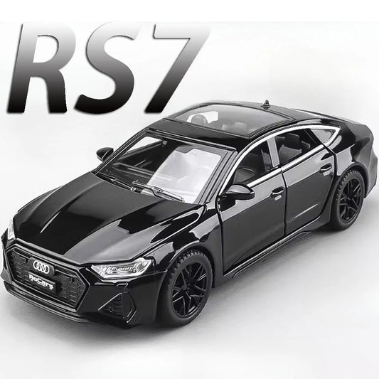 1:32 Audi RS7 Sportback Model Toy Cars Alloy Diecast 6 Doors Opened with Pull Back Rubber Tires Ornament Vehicle Toys Gifts