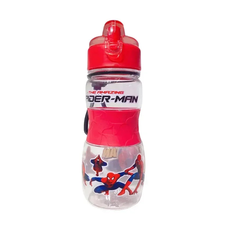 Disney Kids Water Sippy Cup Frozen Cars McQueen Spiderman Cartoon Baby Feeding Cups with Straws Outdoor Portable Bottles