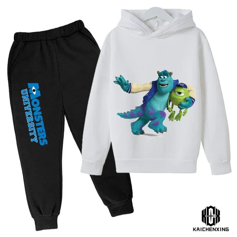 Girls Sweatshirt Pant Suit Coat Casual kids Boys Long Sleeve monsters inc. Clothes Kawaii Hoodies Children Pullover Sportswear