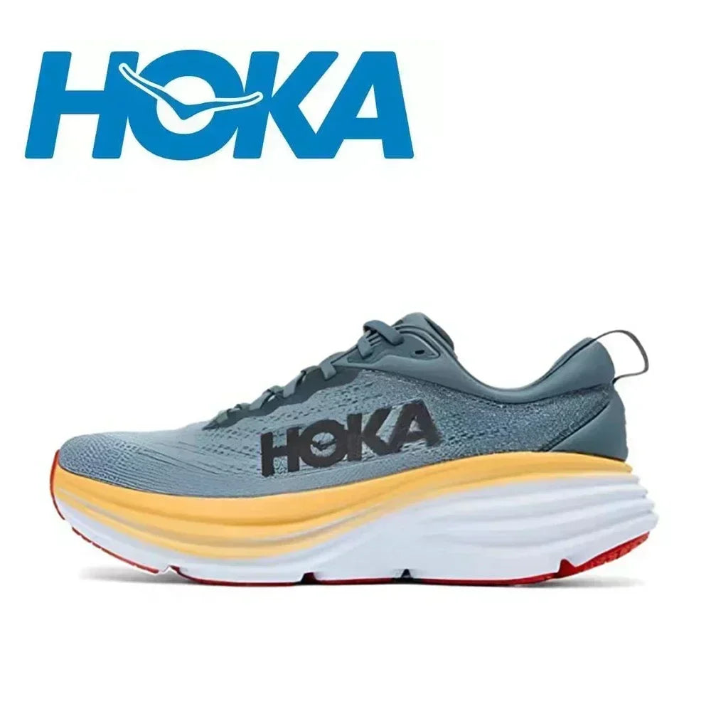 HOKA  Bondi 8 Lightweight Jogging Outdoor Running Shoes Marathon Trail Cushioning Shoes Elastic Womens Men