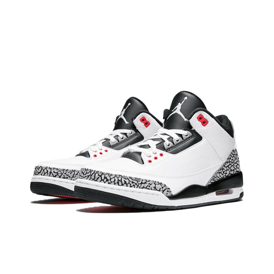 Original Air Jordan 3 “Infrared 23" For Men Red & White Red Classic Retro Vintage Basketball Shoes Sneakers 136064-123