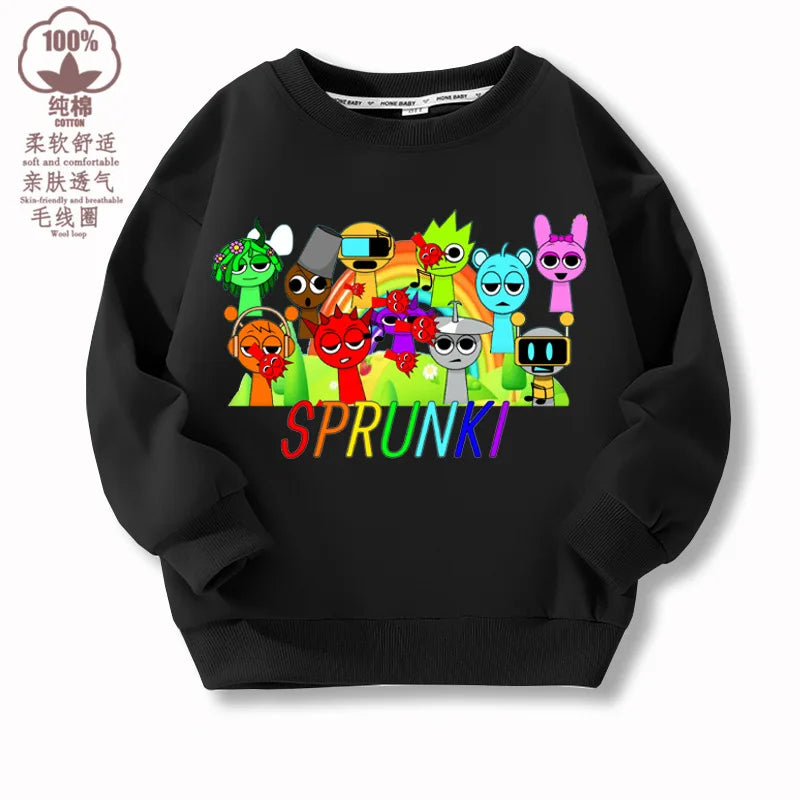 Sprunki Hoodie Clothes For Kids Incredibox Hoodies Sweatshirt Winter Hoodies Soft Cotton Sweatshirt Hoodie keep Warm Hoodie