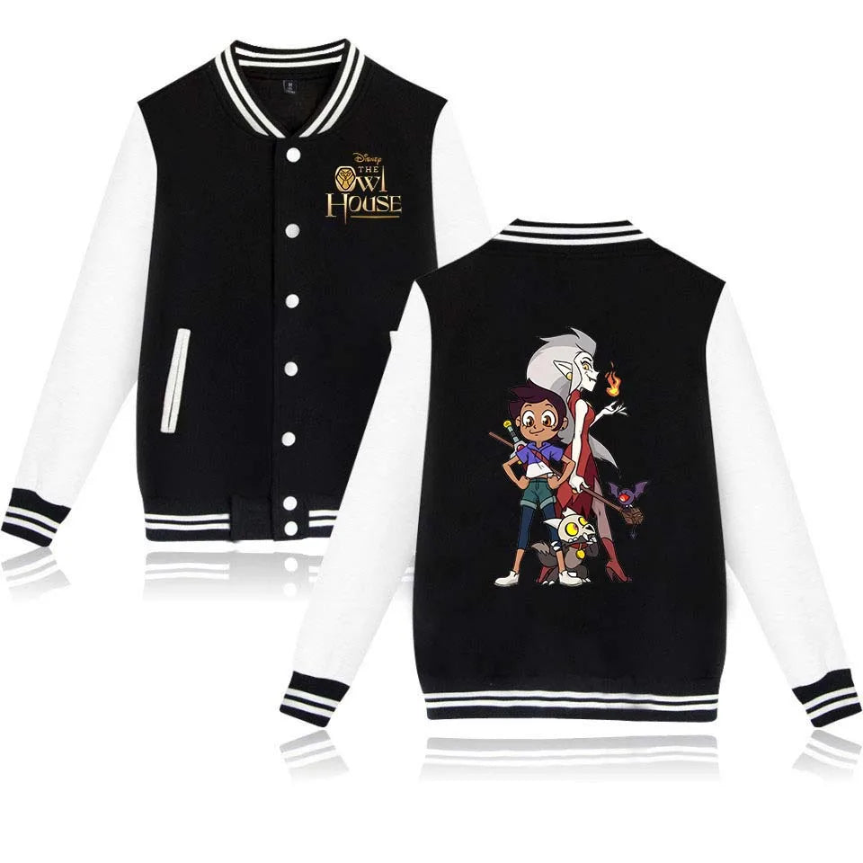 The Owl House Bomber Jacket Women Men Autumn Baseball Jacket Coat Cartoon Kid Streetwear Harajuku Bomber College Jacket