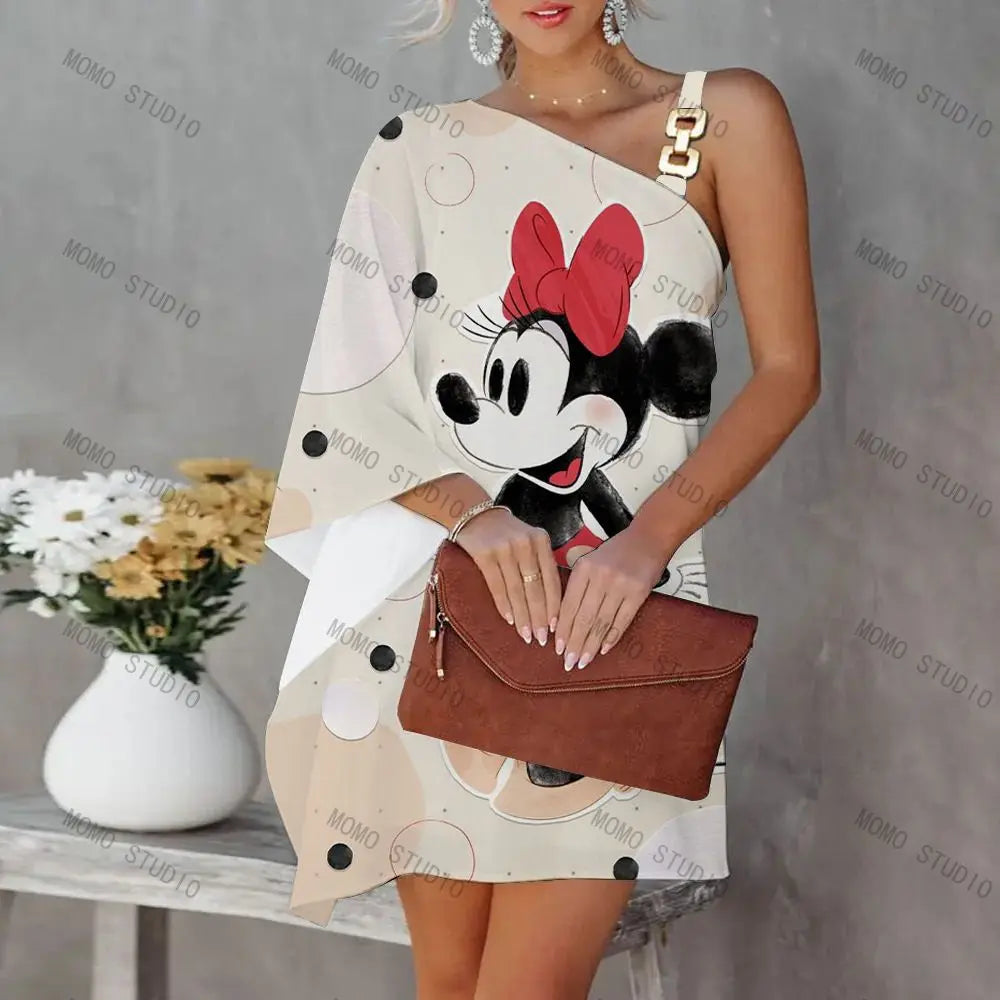 Mickey festkjoler til kvinder 2022 Sexet kjole Ny mode Y2k farve Elegant afslappet damekjoler Minnie Mouse Fritid Disney