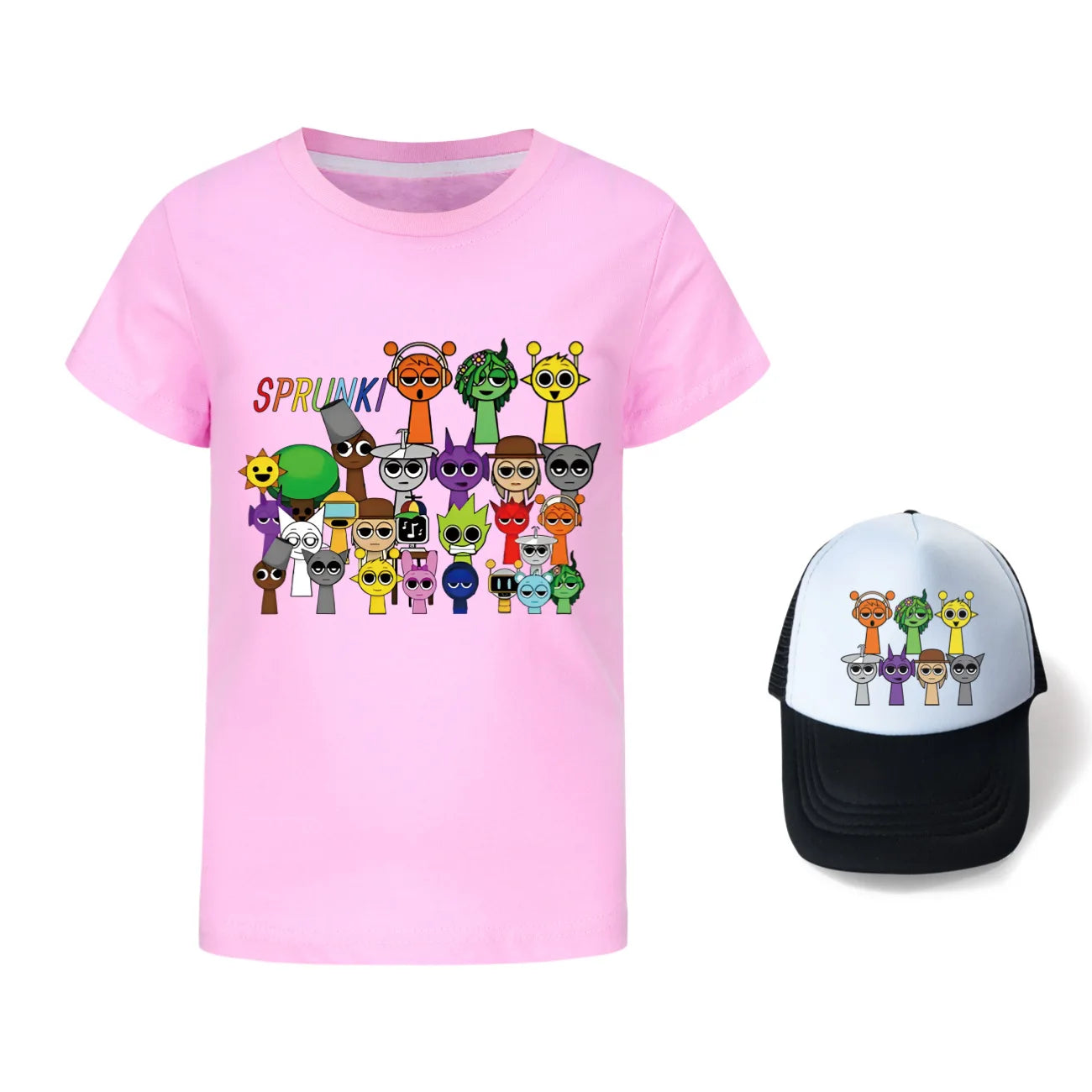 Hot Sprunki Clothes for Baby Girls Cartoon Game Incredibox T Shirts Kids Summer T-shirt Boys Short Sleeve Tops Children Clothing