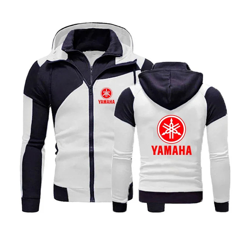 Yamaha Hoodie Motorcycle Logo Print Men's Biker Jacket Zipper Sweatshirt Men Sportswear Yamaha Clothing Male Red Hoody S-3XL