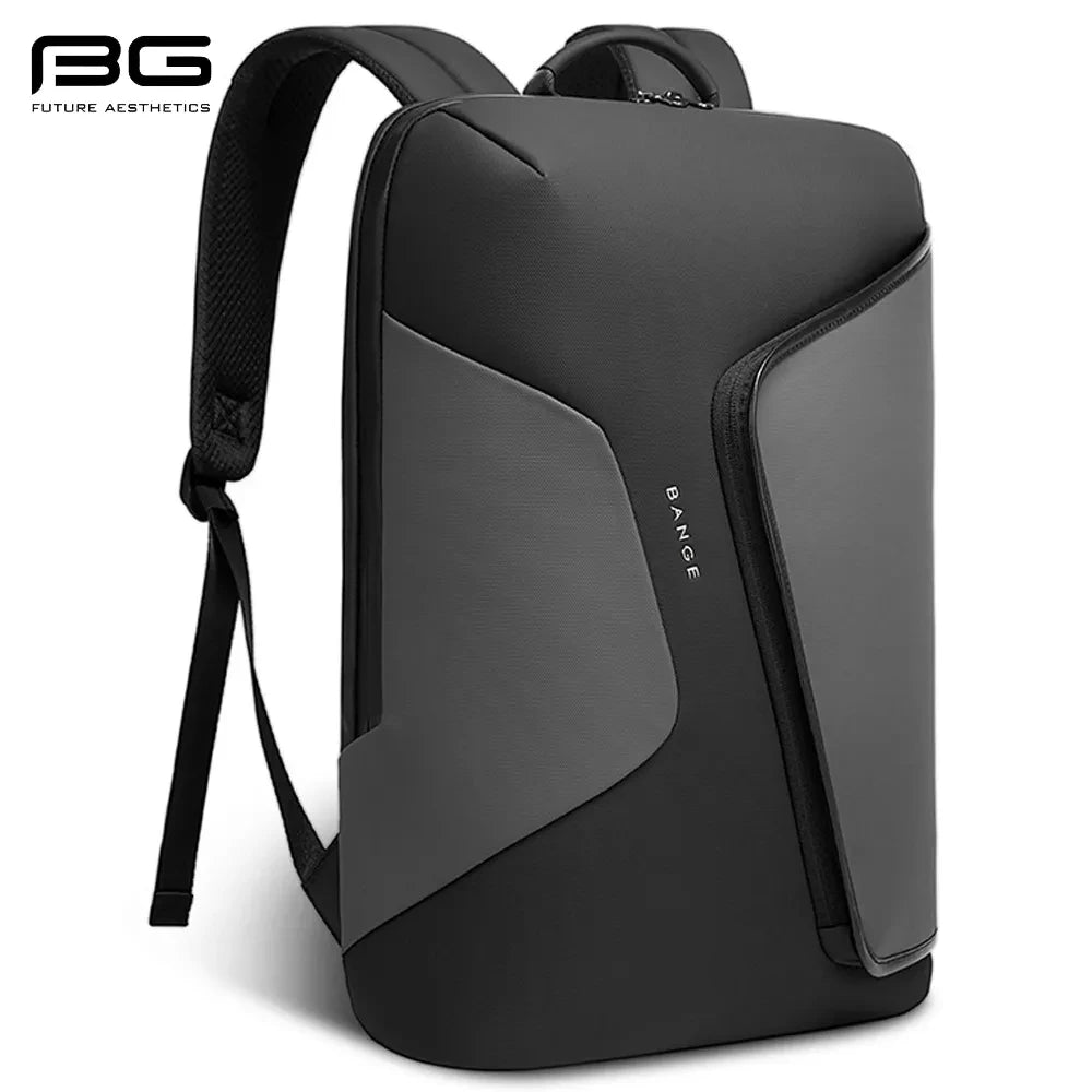 BANGE  Business Backpack with External USB Port Anti Splashing Water Travel Backpack