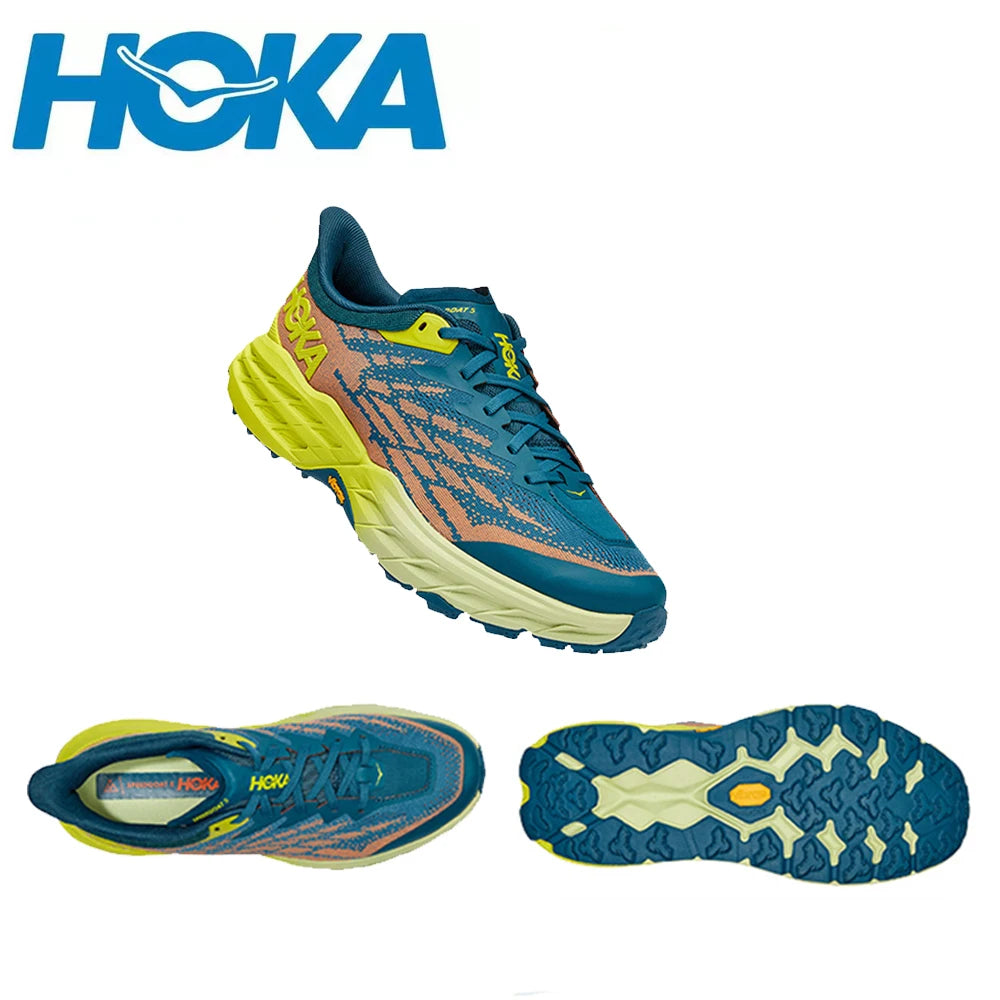 HOKA SPEEDGOAT 5 Trail Running Shoes Men Ultra-light Anti-skid Outdoor Off-road Trekking Shoes All Terrain Mountain Hiking Shoes