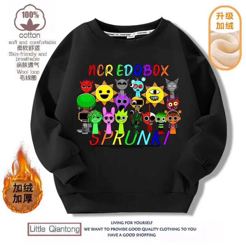 Sprunki Hoodie Clothes For Kids Incredibox Hoodies Sweatshirt Winter Hoodies Soft Cotton Sweatshirt Hoodie keep Warm Hoodie