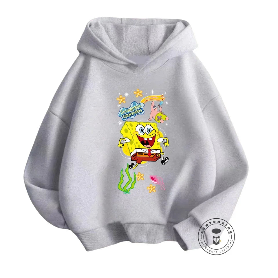 SpongeBob Kawaii Hoodie Keep Your Little Ones Warm This Winter Anime-Inspired Styles in 7 Different Colors and Soft Long Sleeves