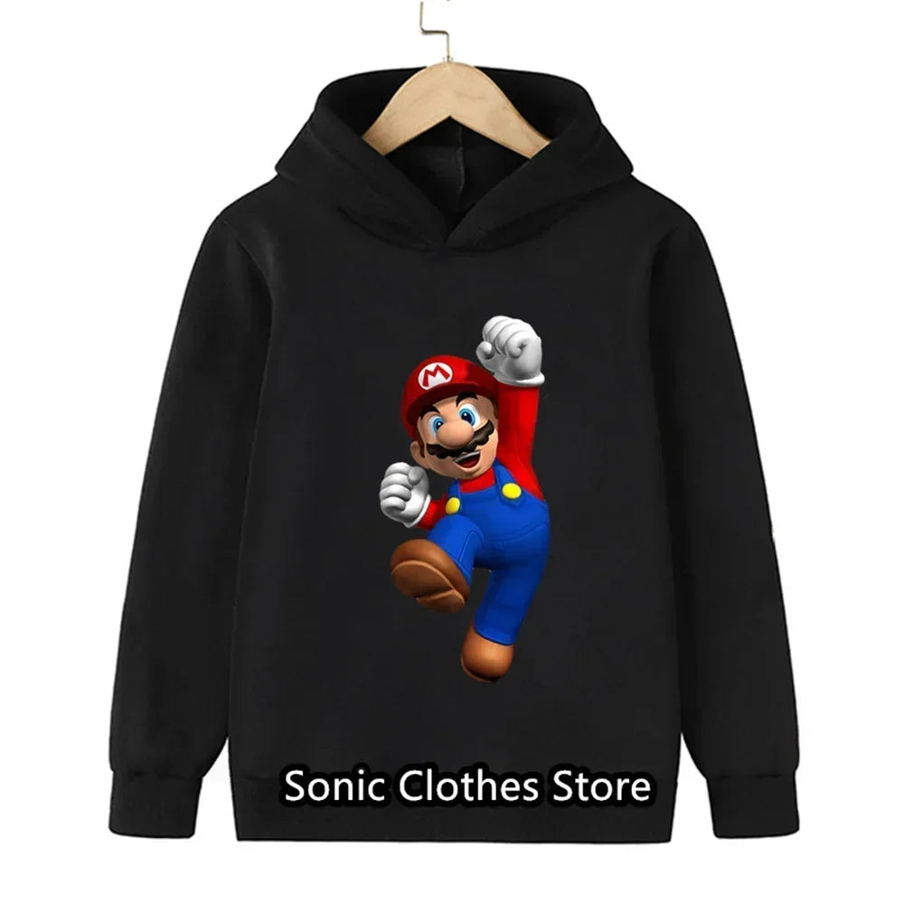 Children Super Sonic Hoodie Kids Sweashirt Boys Long Sleeve Game Clothes Harajuku Baby Cartoon Spring Autumn Narutoes Tops