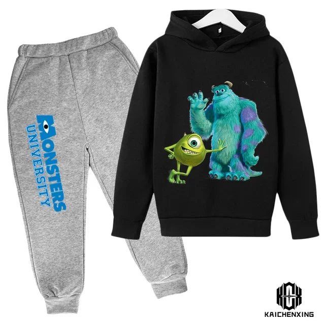 Girls Sweatshirt Pant Suit Coat Casual kids Boys Long Sleeve monsters inc. Clothes Kawaii Hoodies Children Pullover Sportswear