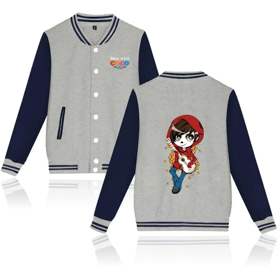 Coco Varsity Baseball Bomber Jacket Men Women Hip Hop Harajuku Jackets Kids Boys Girls Single Coats