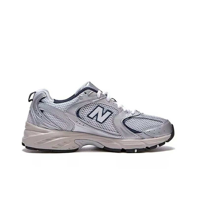 New Balance NB530 Comfort Fabric Faux Leather Breathable Low-Top Men's and Women's Running Shoes Grey Silver Unisex MR530KA