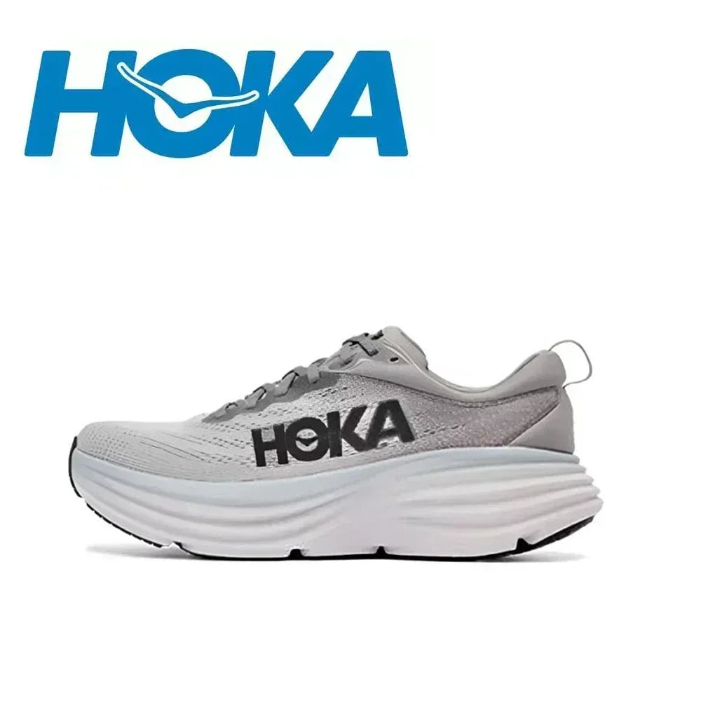 HOKA  Bondi 8 Lightweight Jogging Outdoor Running Shoes Marathon Trail Cushioning Shoes Elastic Womens Men