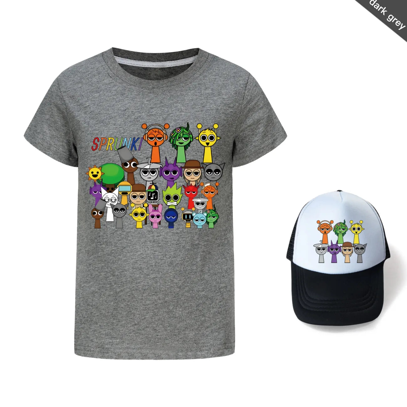 Hot Sprunki Clothes for Baby Girls Cartoon Game Incredibox T Shirts Kids Summer T-shirt Boys Short Sleeve Tops Children Clothing