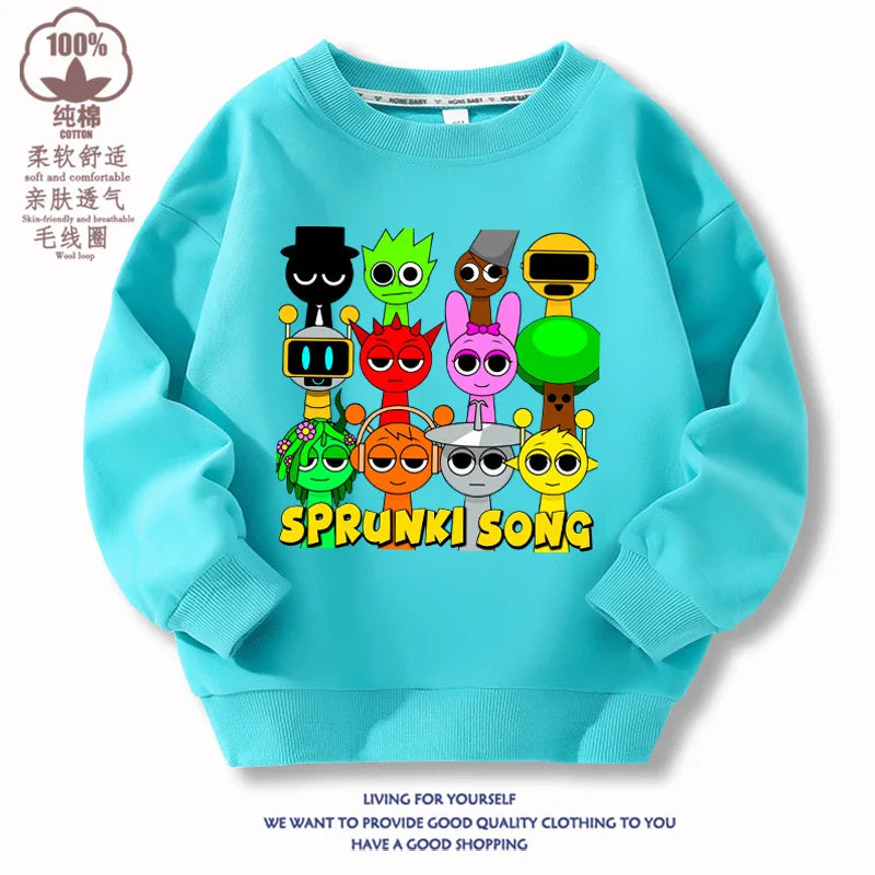 Sprunki Hoodie Clothes For Kids Incredibox Hoodies Sweatshirt Winter Hoodies Soft Cotton Sweatshirt Hoodie keep Warm Hoodie