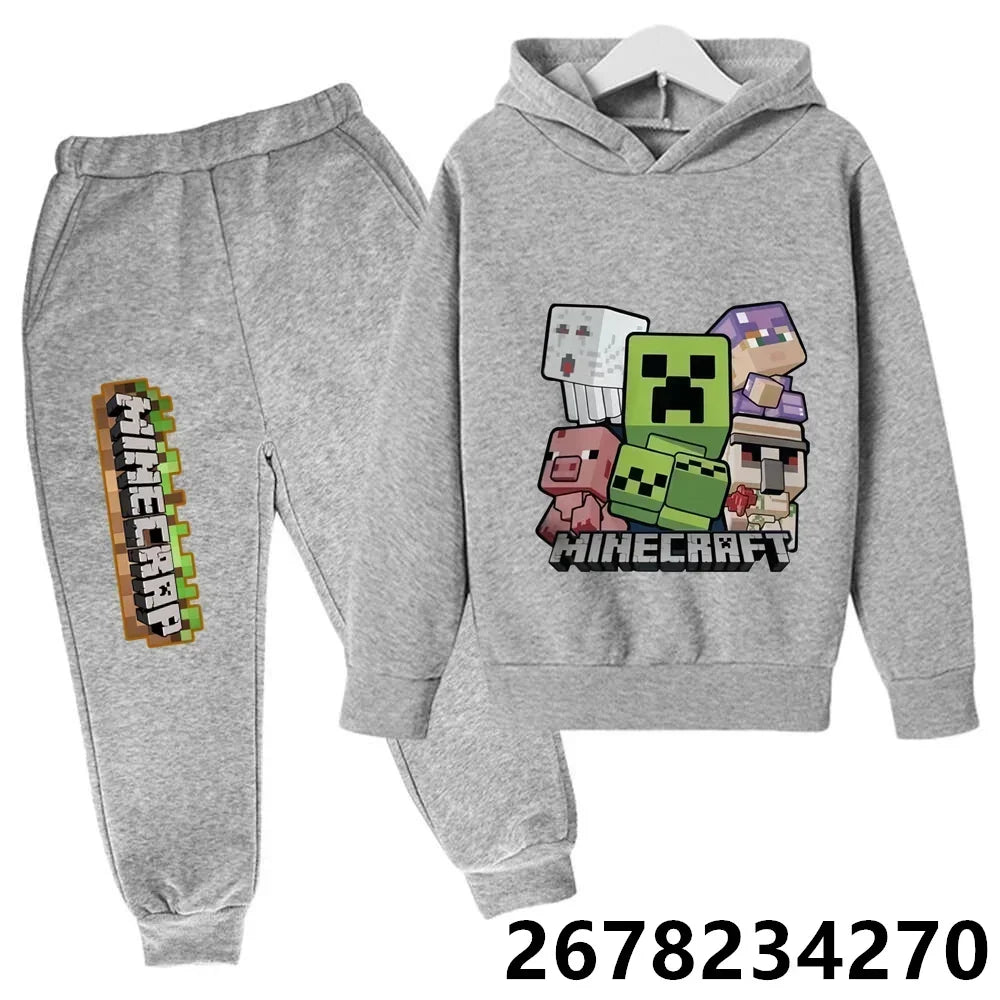 3 To 12 Years Old My Wonderful World Printed Hoodie + Sweatpants Birthday Kids Autumn Kids Anime Hoodie Boys Girls Clothing From