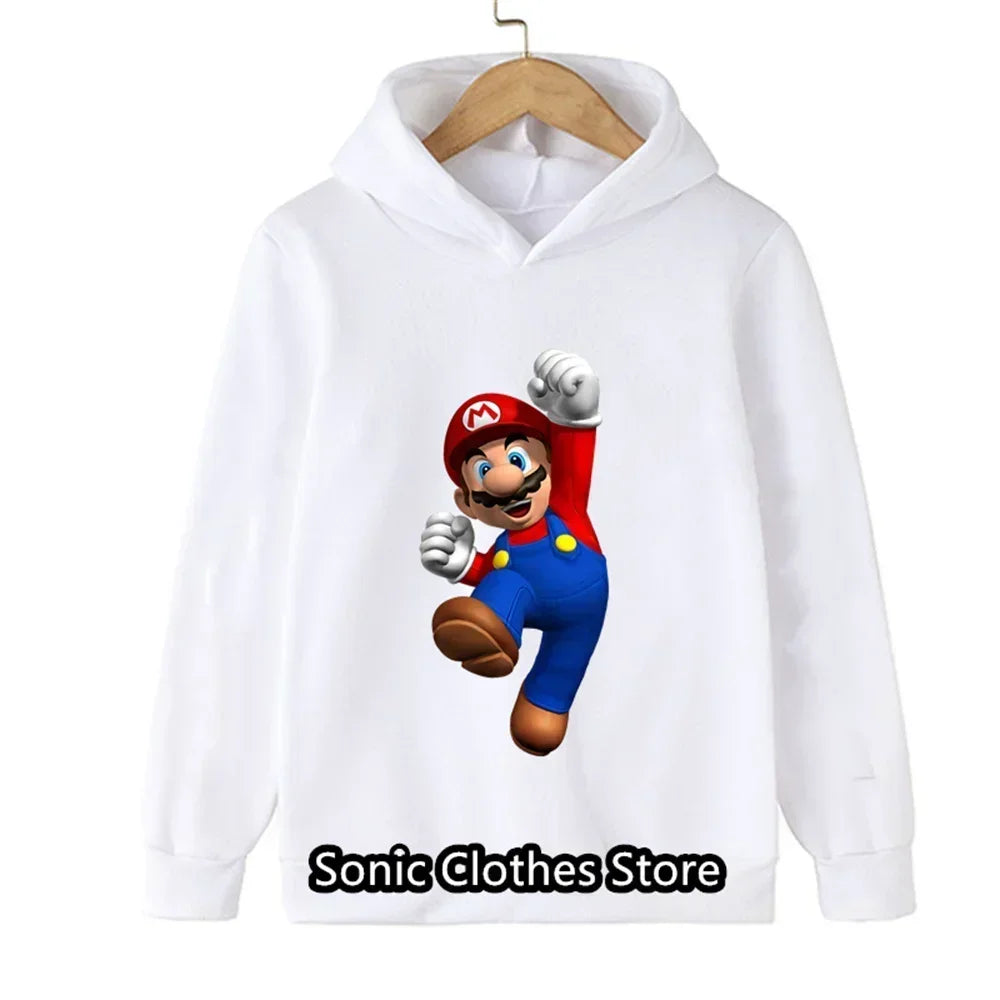 Children Super Sonic Hoodie Kids Sweashirt Boys Long Sleeve Game Clothes Harajuku Baby Cartoon Spring Autumn Narutoes Tops