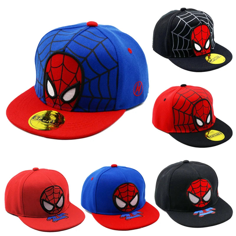 Disney Cartoon Spiderman Children's Hat Boys Girls Cotton Polyester Sun Hat Hip Hop Cap Baby Kids Fashion Baseball Cap