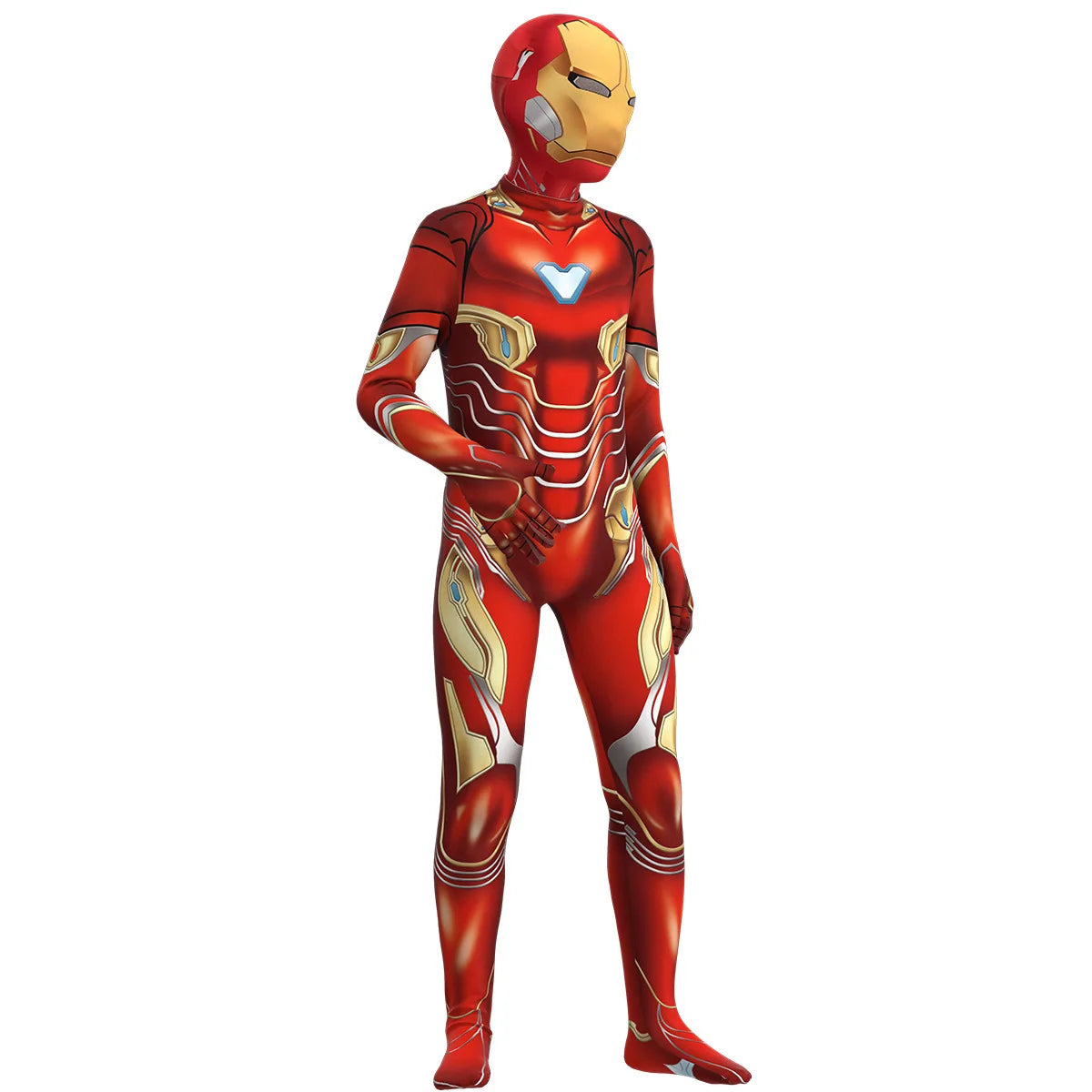 Iron Man-kostume til festpåklædning Superhelte Zentai-dragt Ironman-bodysuit Halloween-kostumer Sceneshow Jumpsuit-sæt