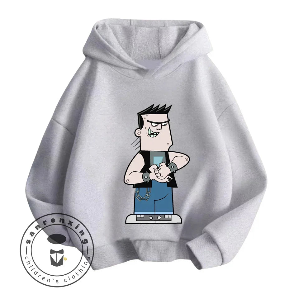 Cartoon The Fairly OddParents Baby Girl Boy Long Sleeve Pullover Sports Boy Girl Autumn Winter Children's Sweatshirt 1-16Y