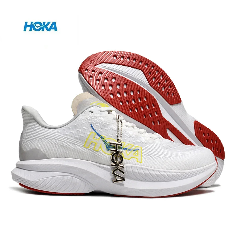 Original Hoka Mach 6 Men Women Lightweight Running Shoes Elastic Cushioning Sneakers Breathable Outdoor