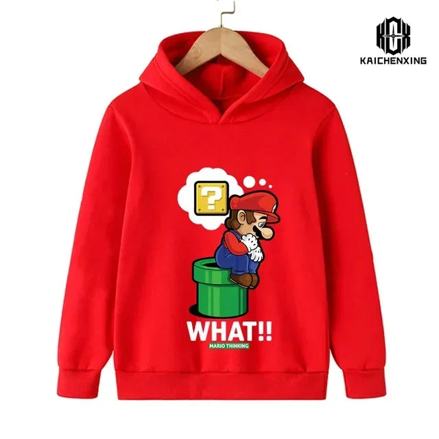 2024 New Game Super Mario Bros. Top Fashion Children's Sweatshirt Casual Cute Children's Hoodie Boy Girl Top Spring and Autumn