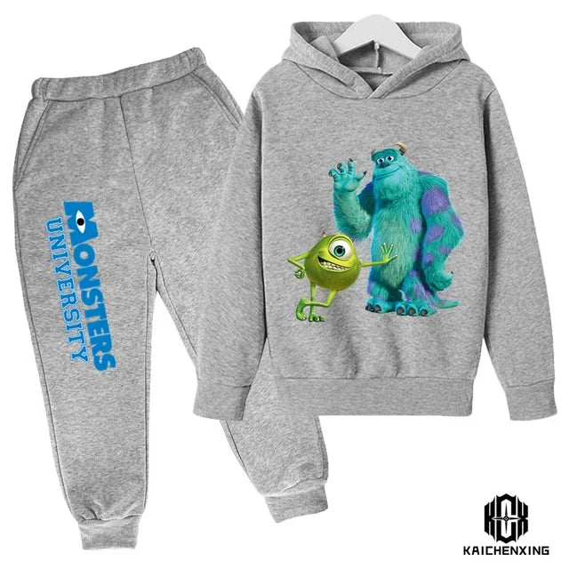 Girls Sweatshirt Pant Suit Coat Casual kids Boys Long Sleeve monsters inc. Clothes Kawaii Hoodies Children Pullover Sportswear