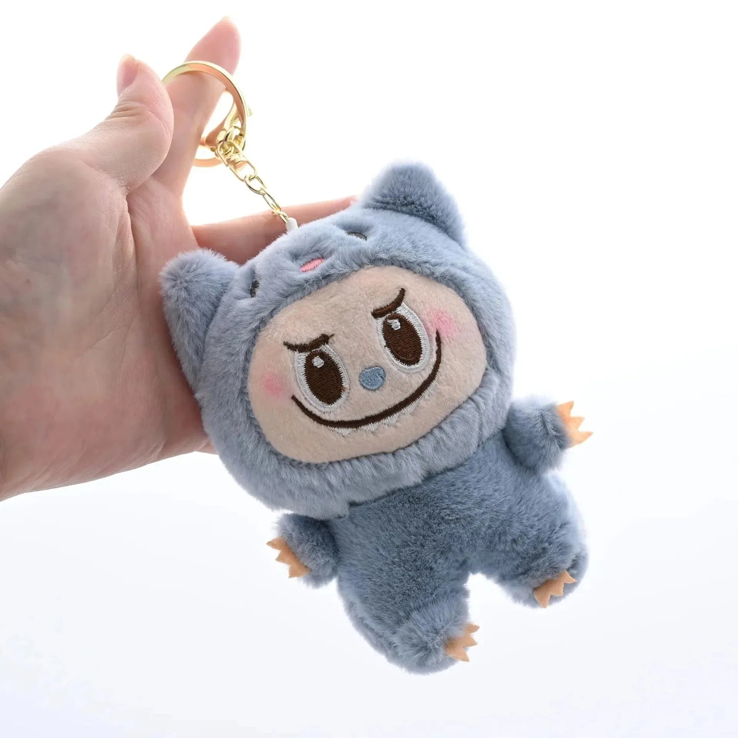 Kawaii Labubu The Monsters Plush Keychains Stuffed Animals Keyrings Girls Backpack Bags Pendants Doll Charms Accessories Gifts