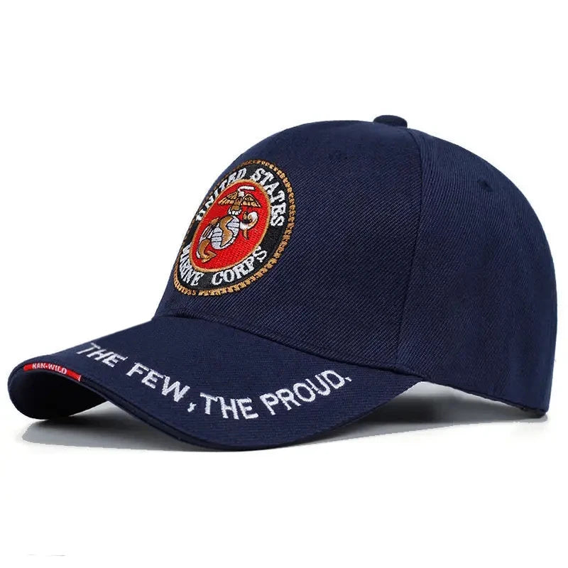 Mode United States Marine Corps Baseball Cap Brev Broderede Hip Hop Hatte udendørs Sports Kasketter Bone Marine Seals Hatte