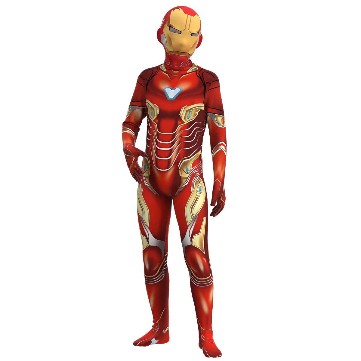 Iron Man-kostume til festpåklædning Superhelte Zentai-dragt Ironman-bodysuit Halloween-kostumer Sceneshow Jumpsuit-sæt