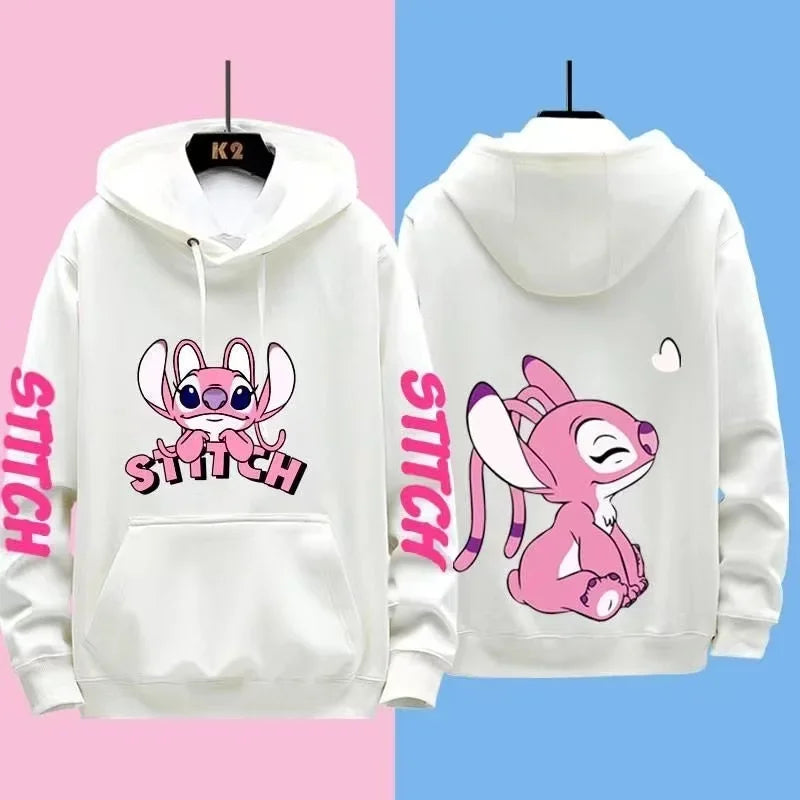 Miniso Funny Anime Autum Winter Men Women Hoodie Children Clothe Kid Girl Boy Lilo and Stitch Sweatshirt Manga Hoody Baby Casual