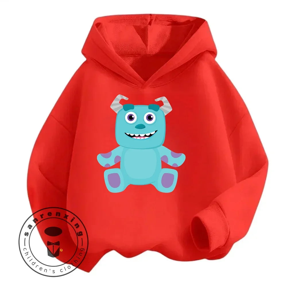 Monsters Inc Cartoon Kids Long Sleeve Hoodies Uniquely Crafted Garments That Bring the Charm of Your Favorite Cartoon to Life