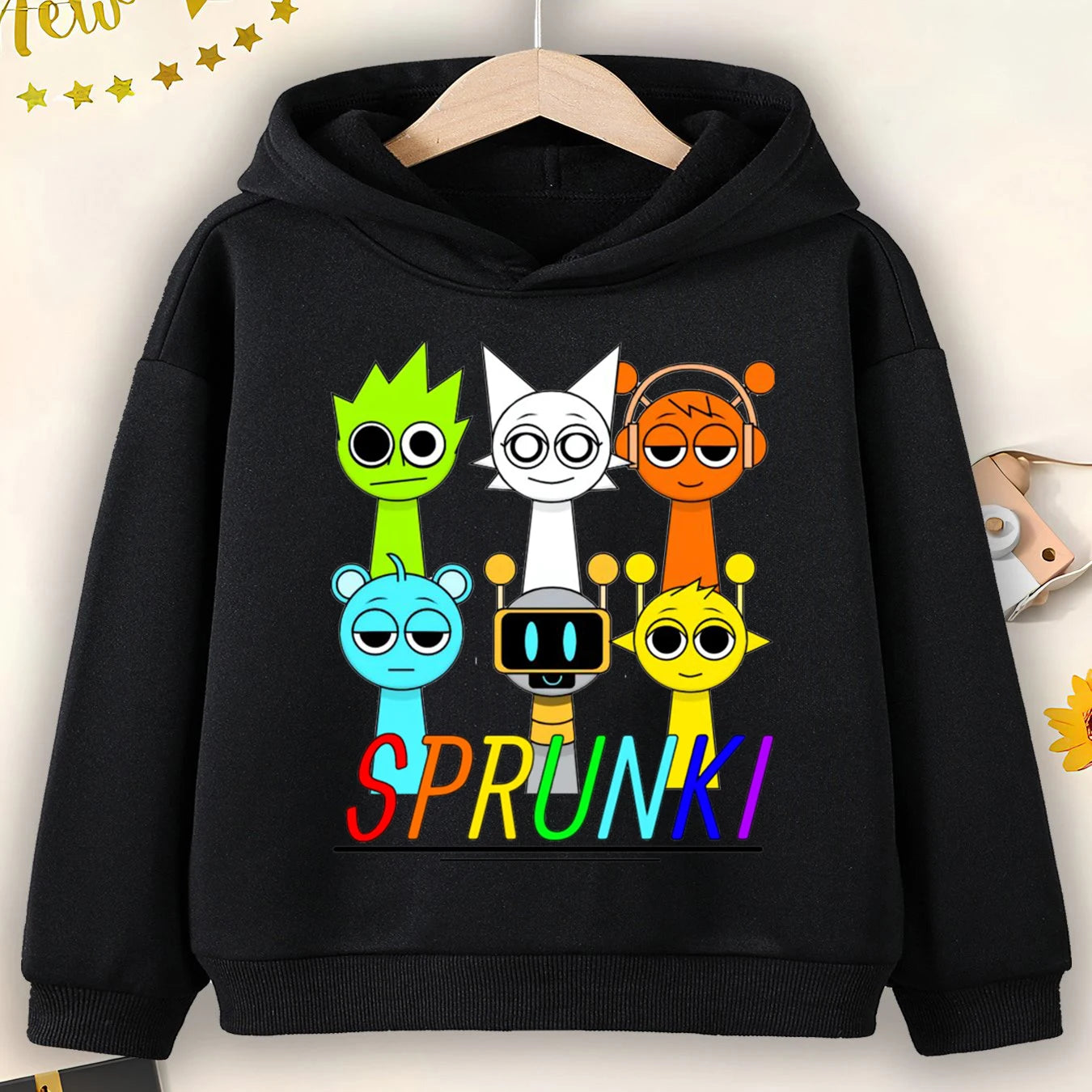 Hot Game Sprunki Print Kids Hoodies Harajuku Girls Boys Sweatshirts Autumn Pullovers Sprunki Incredibox Hooded Tops Casual Coats