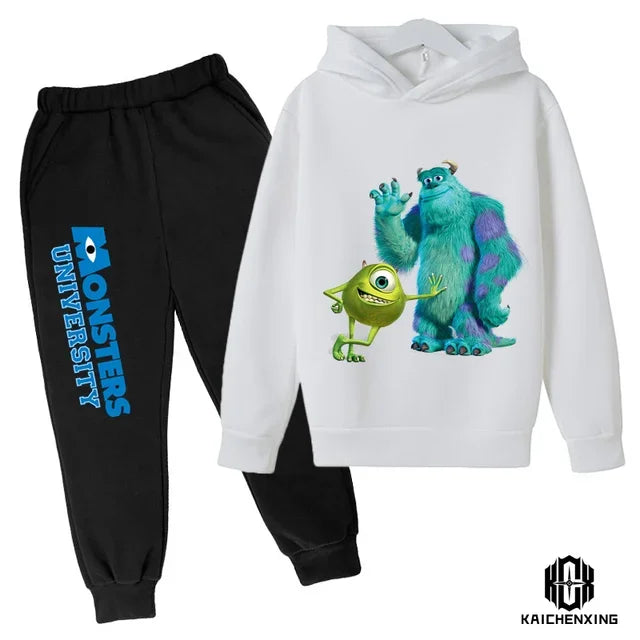 Girls Sweatshirt Pant Suit Coat Casual kids Boys Long Sleeve monsters inc. Clothes Kawaii Hoodies Children Pullover Sportswear